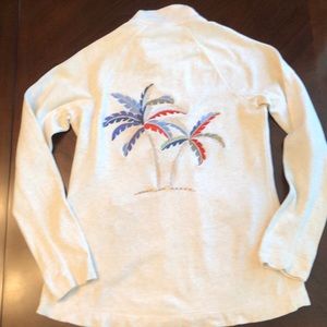 Tommy Bahama Aruba Palm Embroidered Full Zip sweatshirt